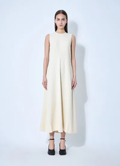 Totême Woven Striped Dress In Beige