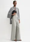 Totême Zip-front Wide Trousers Dove In Dove