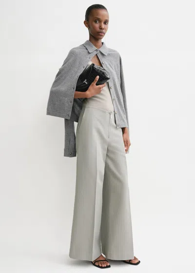 Totême Zip-front Wide Trousers Dove