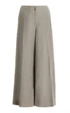 Totême Zipped Organic Cotton Wide Pants In Grey