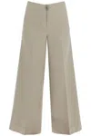 Totême Zipped Organic Cotton Wide Pants In Grey