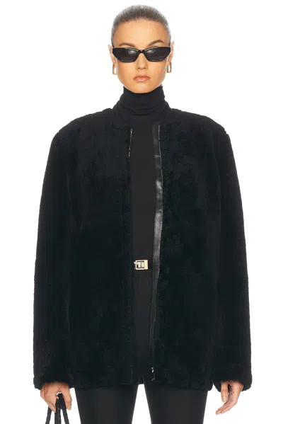 TOTÊME ZIPPED TEDDY SHEARLING JACKET