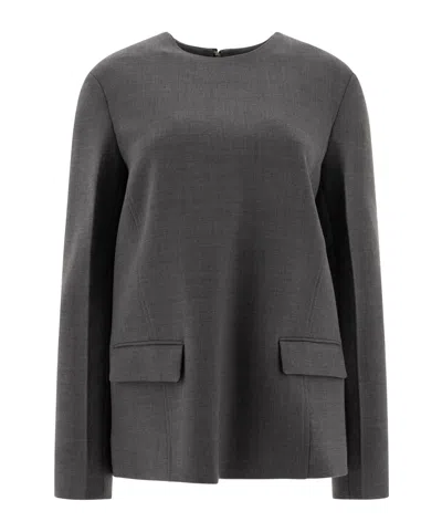 TOTÊME TOTÊME LONG SLEEVED ZIPPED BLOUSE