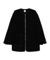 Totême Toteme Wool Zipped Jacket In Black