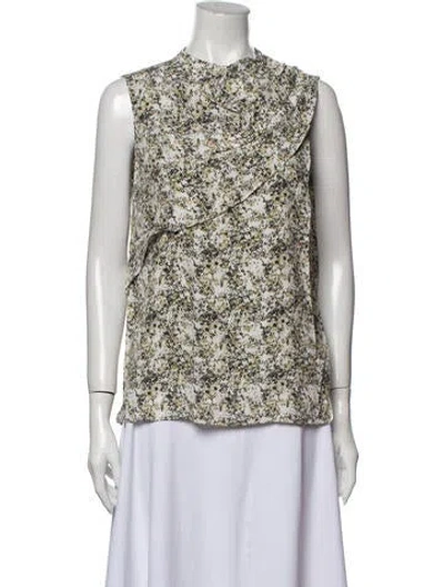 Pre-owned Totokaelo Archive Floral Print Crew Neck Blouse In Neutral