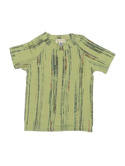 Pre-owned Tottini Babies' Short Sleeve Henley Shirt In Green