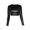 Touch By Adriana Carolina Women's Black Lovely Crop Top In Black