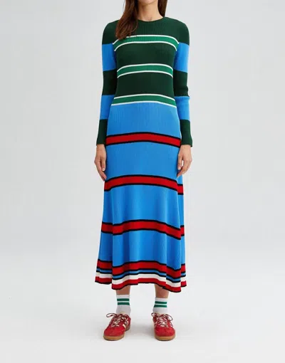 Touché Color Block Striped Knit Dress In Multi