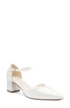 Touch Ups Charla Ankle Strap Pointed Toe Pump In White