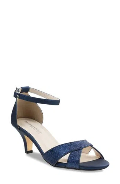 Touch Ups Clementine Kitten Heel Ankle Strap Sandal In Blue