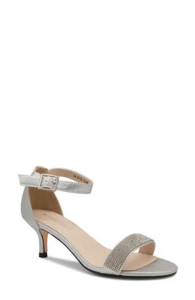 Touch Ups Isadora Shimmer Rhinestone Sandal In Silver