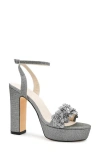 Touch Ups Lily Ankle Strap Platform Sandal In Pewter