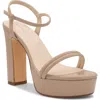 Touch Ups Natalia Ankle Strap Platform Sandal In Beige
