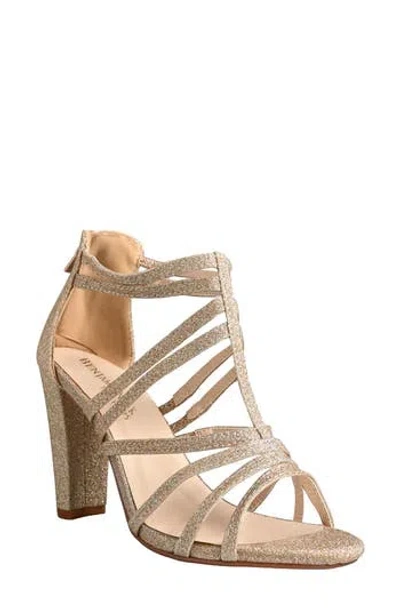 Touch Ups Rhyan Glitter Cage Sandal In Champagne
