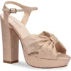 Touch Ups Sailor Ankle Strap Platform Sandal In Champagne
