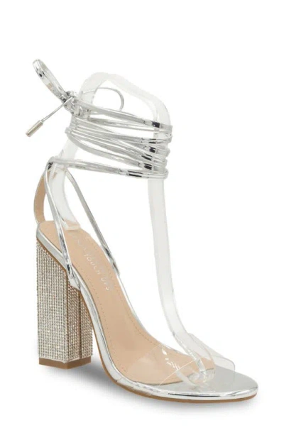 Touch Ups Silver Ankle Wrap Sandal