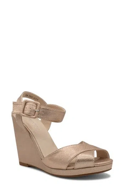 Touch Ups Stormy Shimmer Wedge Sandal In Nude