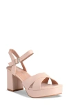 Touch Ups Toby Ankle Strap Platform Sandal In Nude
