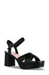 Touch Ups Toby Ankle Strap Platform Sandal In Black