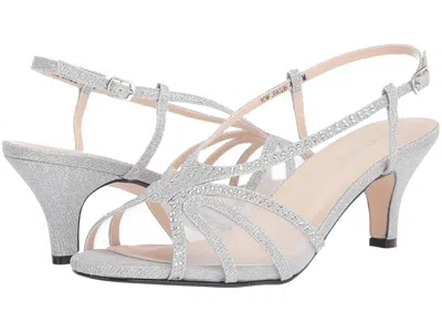 Touch Ups Women's  Clara Sandals Silver Kitten Heel Slingback Zap1281 In Multi