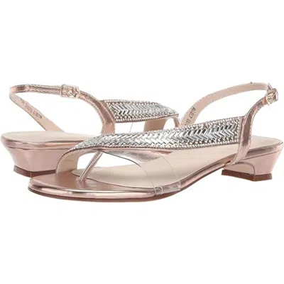 Touch Ups Women's  Eleanor Sandals Rose Gold Oen Toe Slingback Zap1553 In Pink