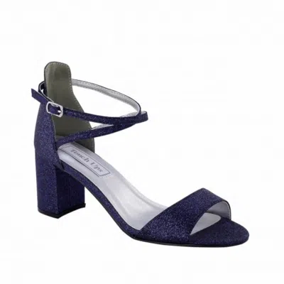 Touch Ups Women's  Jackie Sandals Navy Adjustable Strap Block Heel Zap1441 In Blue