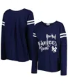 Touché Women's Touch Navy New York Yankees Free Agent Long Sleeve T-shirt In Multi