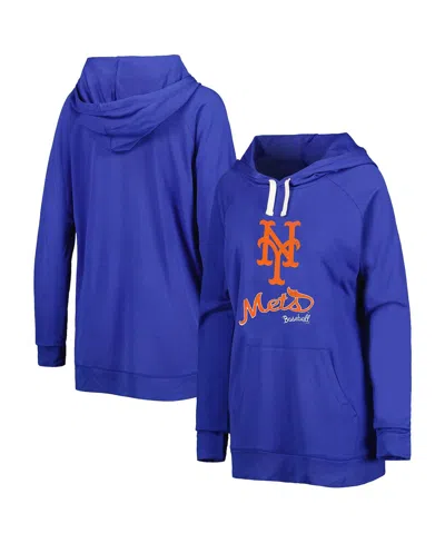 Touché Women's Touch Royal New York Mets Pre-game Raglan Pullover Hoodie