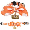 Touchcat Shepherd Patterned Designer Cat Collar With Bow In Multi