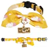 Touchcat Shepherd Patterned Designer Cat Collar With Bow In Multi