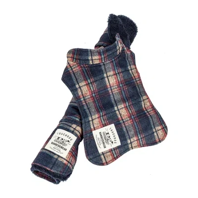 Touchdog 2-in-1 Tartan Plaided Dog Jacket With Matching Reversible Dog Mat In Multi