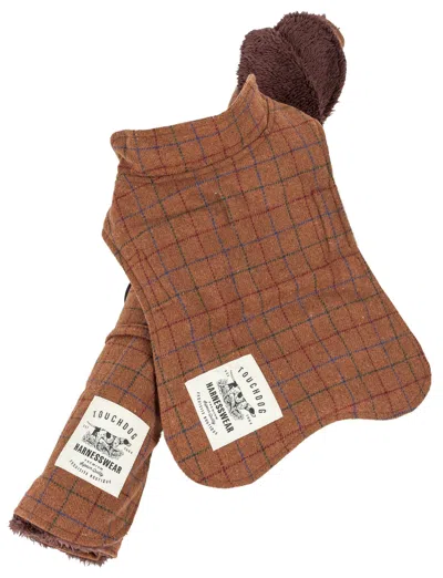 Touchdog 2-in-1 Windowpane Plaid Dog Jacket And Matching Reversible Dog Mat In Yellow