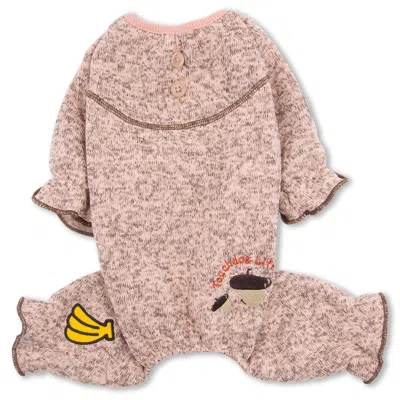 Touchdog Bark-zz Full Body Ultra-soft Dog Pajamas Jumpsuit In Metallic