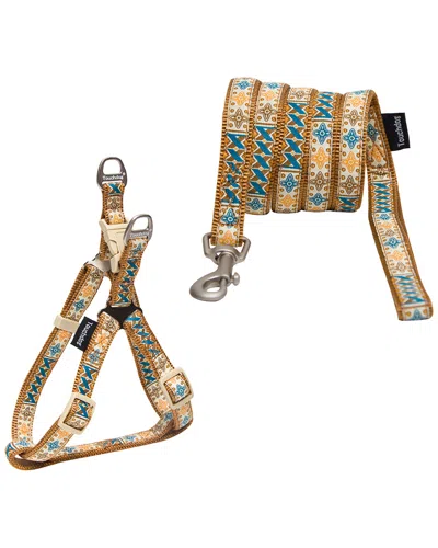 Touchdog Caliber Designer Embroidered Leash & Collar Set
