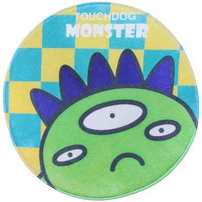 Touchdog Cartoon Alien Monster Rounded Cat And Dog Mat In Green