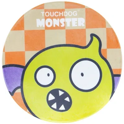 Touchdog Cartoon Flying Critter Monster Rounded Cat And Dog Mat In Yellow