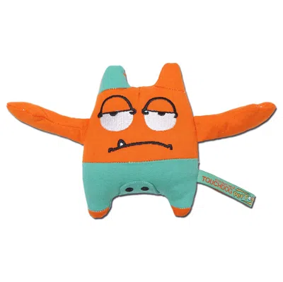 Touchdog Cartoon Monster Plush Dog Toy - Orange In Multi