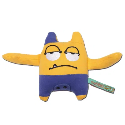 Touchdog Cartoon Monster Plush Dog Toy - Yellow In Multi