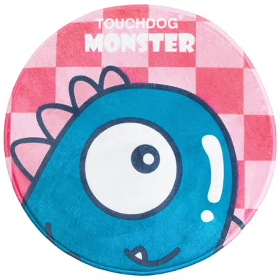 Touchdog Cartoon Shoe-faced Monster Rounded Cat And Dog Mat In Multi
