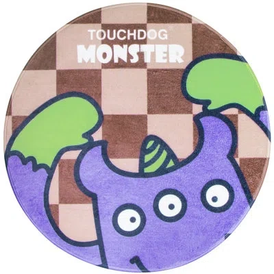 Touchdog Cartoon Three-eyed Monster Rounded Cat And Dog Mat In Purple