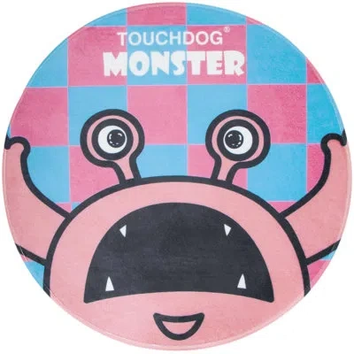 Touchdog Cartoon Up-for-crabs Monster Rounded Cat And Dog Mat In Pink