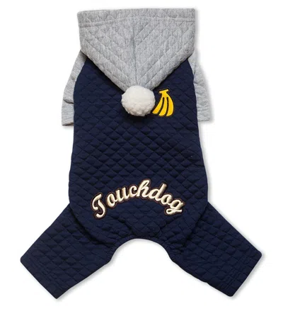 Touchdog Designer Quilted Full-body Hooded Dog Sweater In Multi