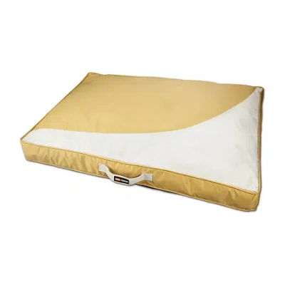 Touchdog Dog Helios 'immortal-trek' Waterproof Rectangular Travel Dog Bed In Yellow