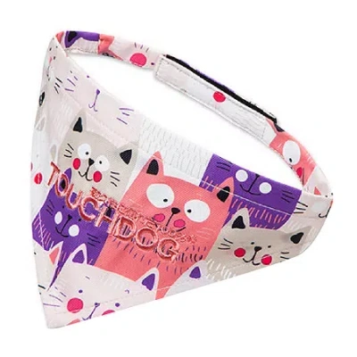 Touchdog Head-popper Fashion Designer Printed Dog Collar In Pink