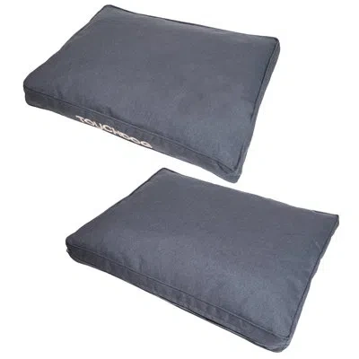 Touchdog 'hushky' Water-resistant Premium Rectangular Raised Dog Mat In Charcoal Gray