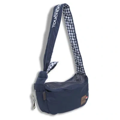Touchdog 'toga-bark' Over-the-shoulder Hands-free Pet Carrier In Navy
