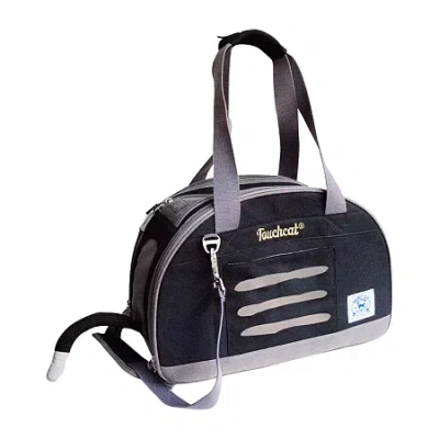 Touchdog Touchcat 'tote-tails' Designer Airline Approved Collapsible Cat Carrier In Black