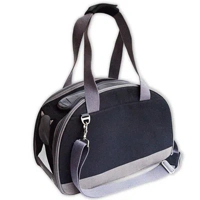 Touchdog Touchcat 'tote-tails' Designer Airline Approved Collapsible Pet Carrier In Black