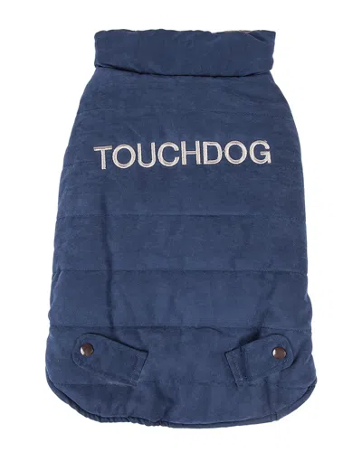 Touchdog Waggin Swag Reversible Insulated Pet Coat In Blue