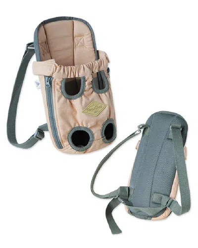 Touchdog Wiggle-sack Fashion Designer Front & Backpack Dog Carrier In Brown